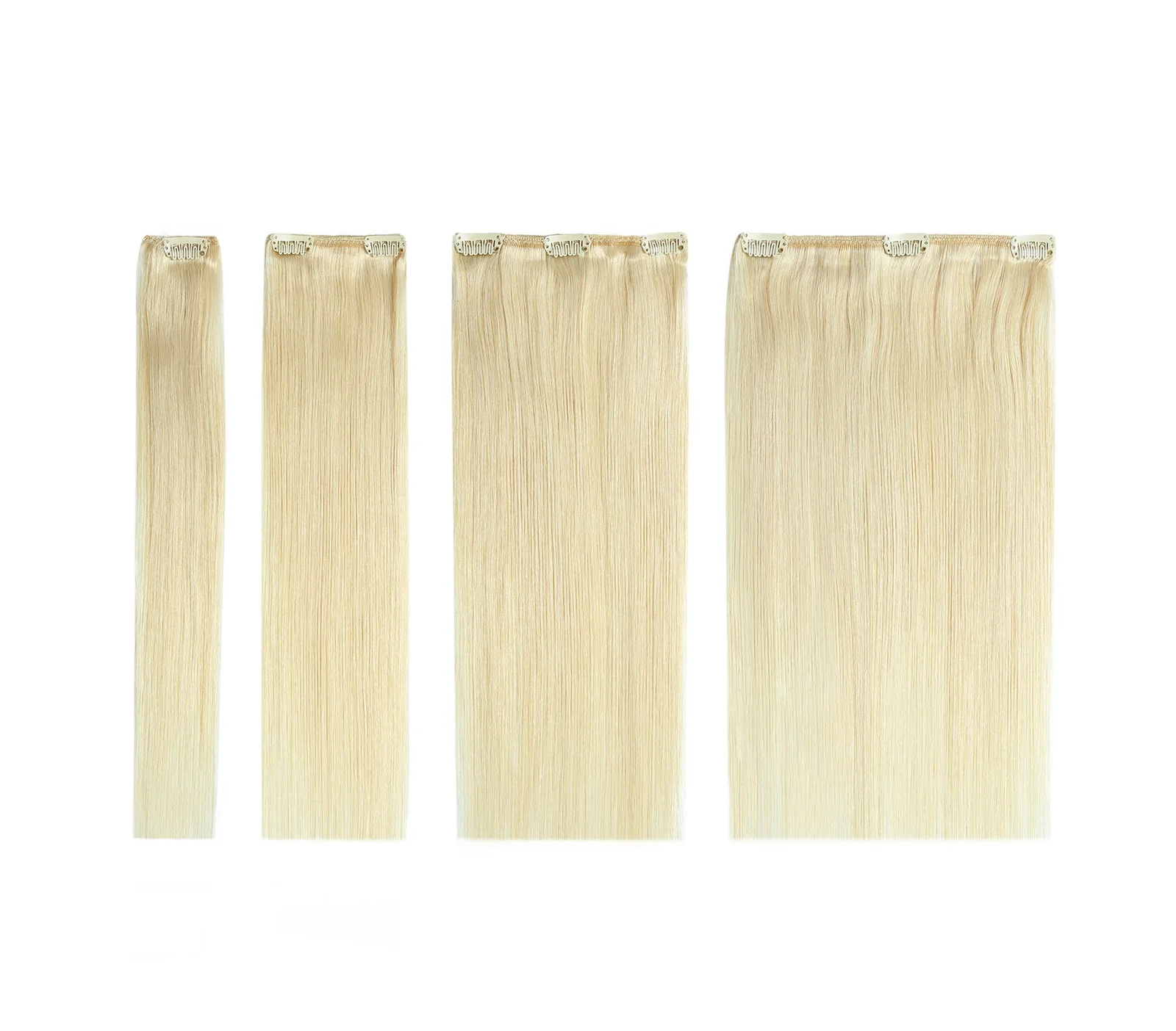 7 Piece Seamless Clip-In Hair Extensions – Premium Double Drawn Remy Human Hair - Image 5